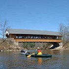 Canoeing on one of the many rivers in the Lakes Region of New Hampshire.